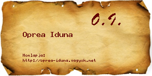 Oprea Iduna névjegykártya